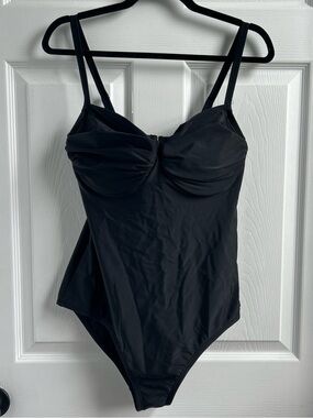 Kona Sol Black underwire One Piece Swimsuit